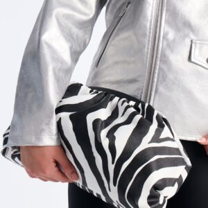 Bold Stripes Faux Leather Clutch